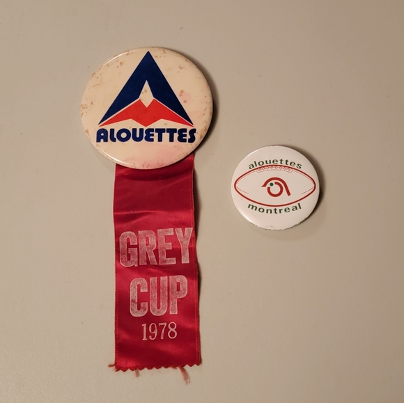 CFL Two Montreal Alouettes Buttons - Picture 1 of 6